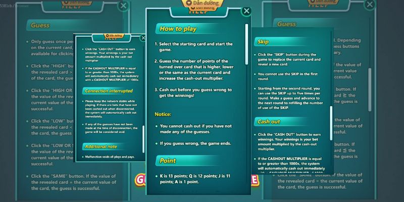 HiLo 1 Luật chơi game HiLo