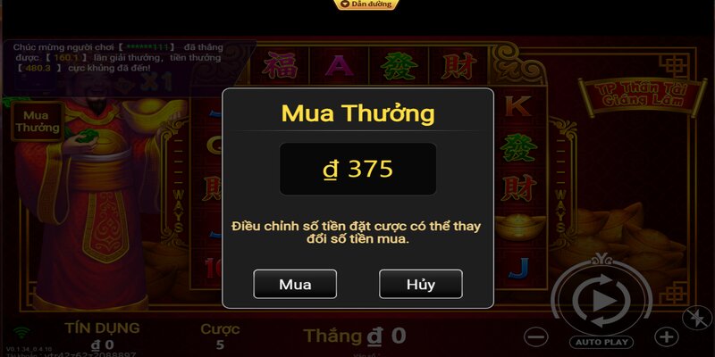 YGR Thần Tài Giáng Lâm 2 Hệ số thưởng và bảng thưởng tại ABC8